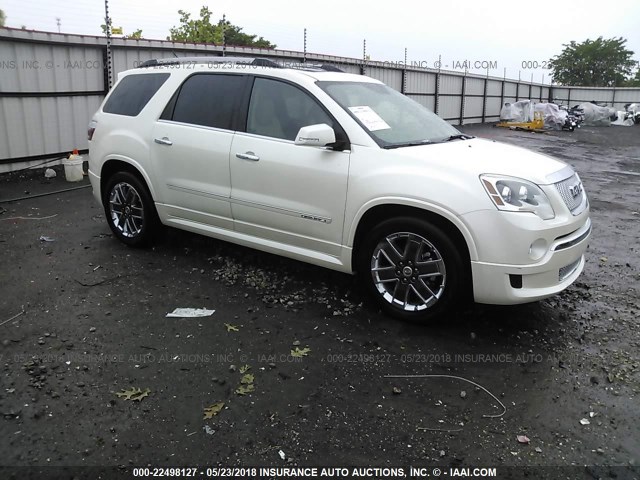 1GKKVTED8CJ171363 - 2012 GMC ACADIA DENALI WHITE photo 1