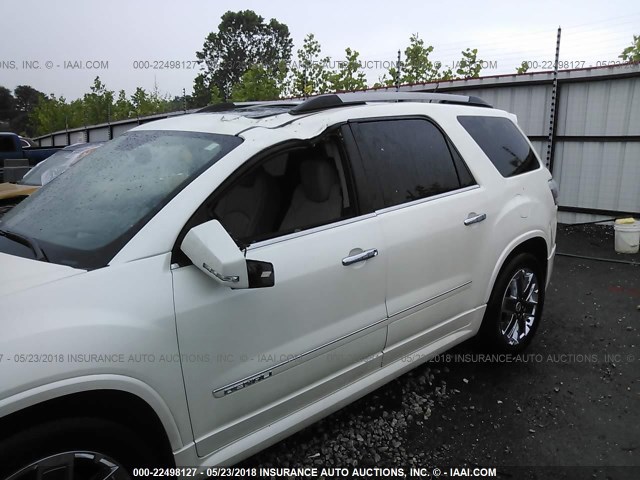 1GKKVTED8CJ171363 - 2012 GMC ACADIA DENALI WHITE photo 6