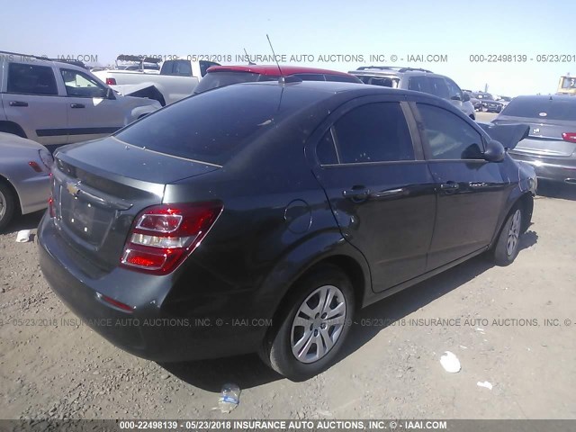 1G1JB5SH3H4176343 - 2017 CHEVROLET SONIC LS 灰色 照片 4
