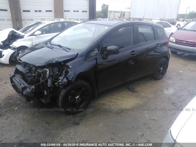 3N1CE2CP9EL420615 - 2014 NISSAN VERSA NOTE S/S PLUS/SV/SL BLACK photo 2