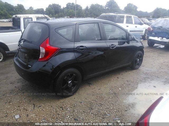 3N1CE2CP9EL420615 - 2014 NISSAN VERSA NOTE S/S PLUS/SV/SL BLACK photo 4