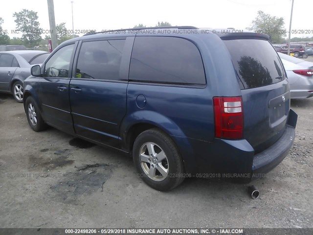 1D8HN44EX9B507380 - 2009 DODGE GRAND CARAVAN SE BLUE photo 3