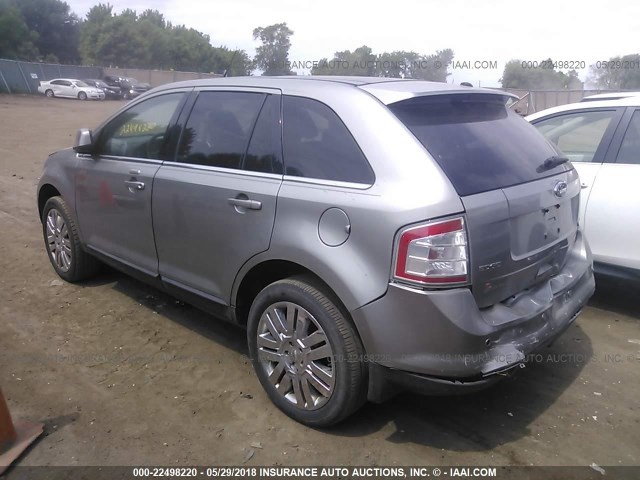 2FMDK49C08BA60480 - 2008 FORD EDGE LIMITED SILVER photo 3