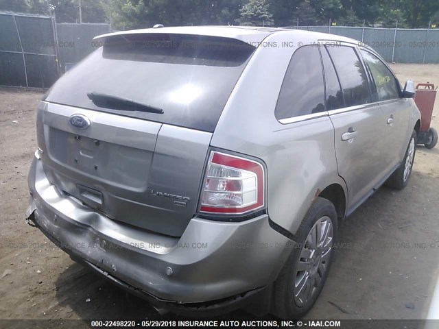 2FMDK49C08BA60480 - 2008 FORD EDGE LIMITED SILVER photo 4