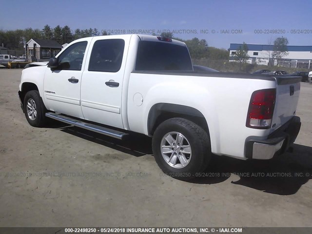 3GTEK23M09G103339 - 2009 GMC SIERRA K1500 SLE WHITE photo 3