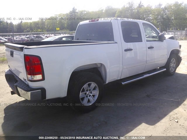 3GTEK23M09G103339 - 2009 GMC SIERRA K1500 SLE WHITE photo 4