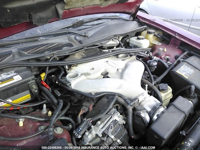 1G6DM57T660108878 - 2006 CADILLAC CTS MAROON photo 10