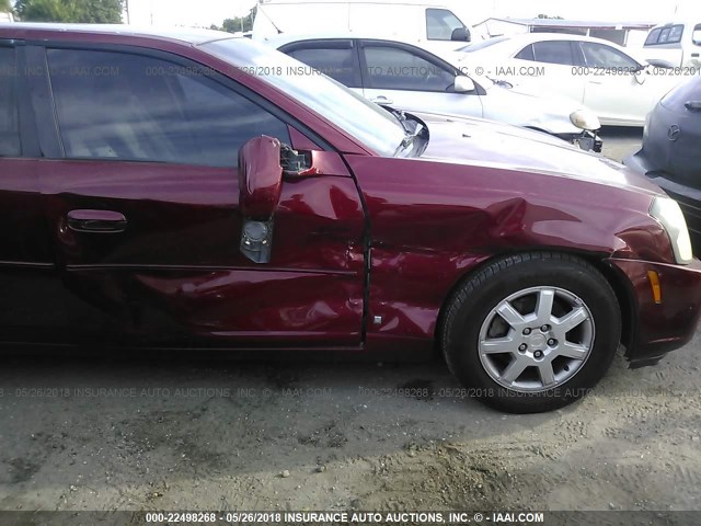 1G6DM57T660108878 - 2006 CADILLAC CTS MAROON photo 6