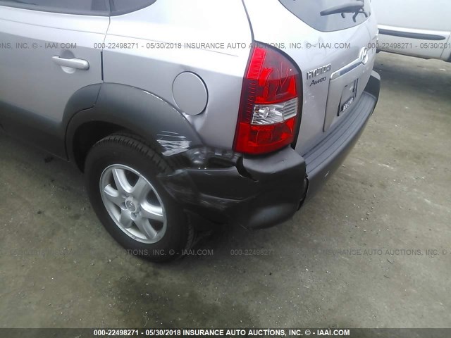 KM8JN12DX5U080432 - 2005 HYUNDAI TUCSON GLS/LX SILVER photo 6