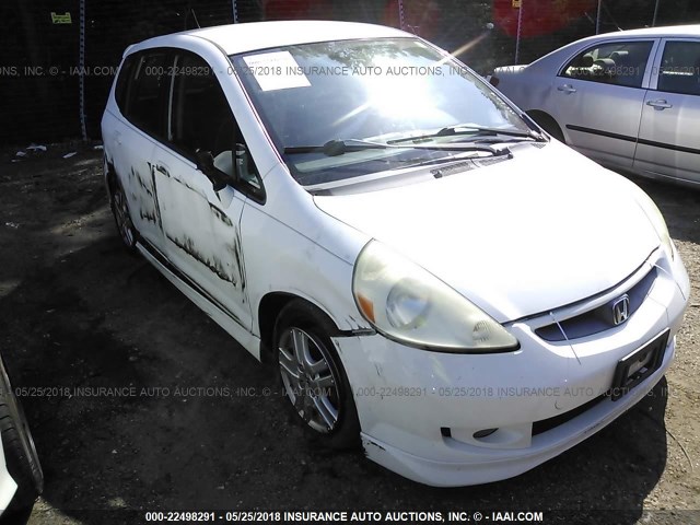 JHMGD38607S016712 - 2007 HONDA FIT S WHITE photo 6