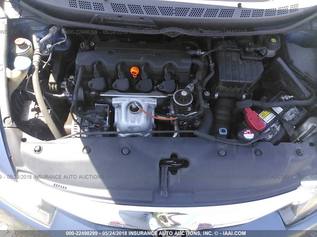 19XFA16939E001098 - 2009 HONDA CIVIC EXL BLUE photo 10