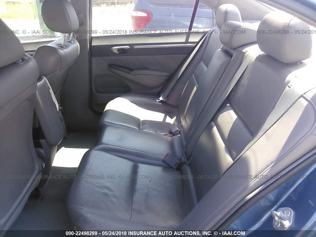 19XFA16939E001098 - 2009 HONDA CIVIC EXL BLUE photo 8