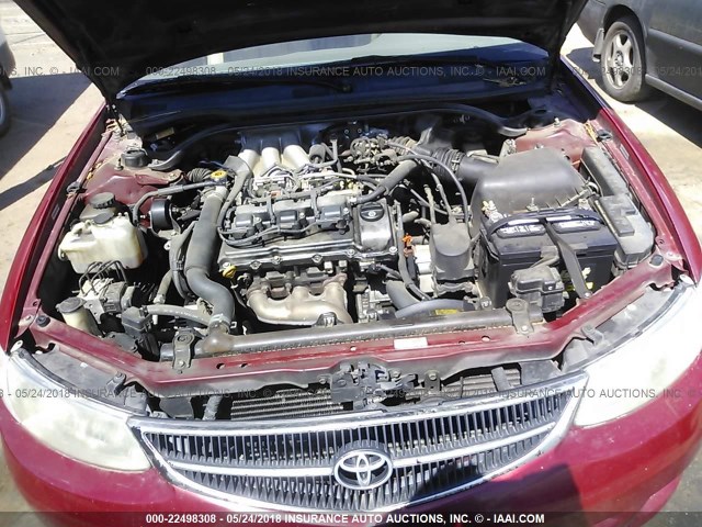 2T1CF28P2YC370781 - 2000 TOYOTA CAMRY SOLARA SE/SLE წითელი ფოტო 10
