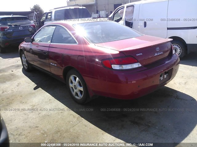 2T1CF28P2YC370781 - 2000 TOYOTA CAMRY SOLARA SE/SLE წითელი ფოტო 3