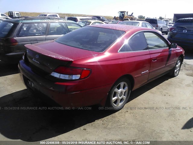 2T1CF28P2YC370781 - 2000 TOYOTA CAMRY SOLARA SE/SLE წითელი ფოტო 4