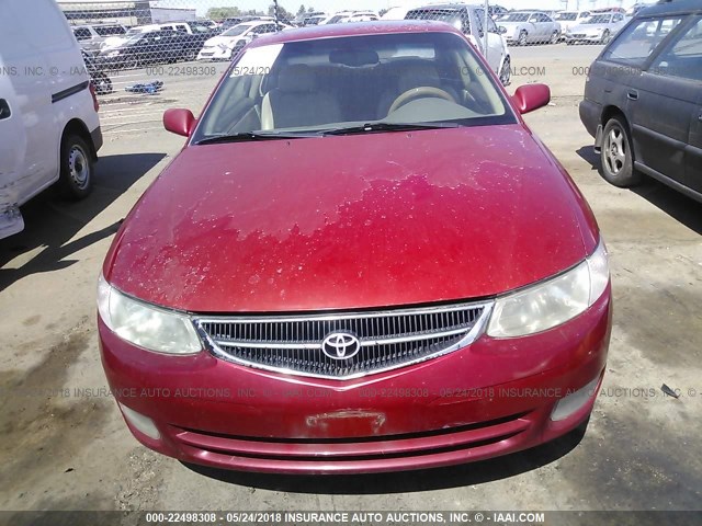 2T1CF28P2YC370781 - 2000 TOYOTA CAMRY SOLARA SE/SLE წითელი ფოტო 6
