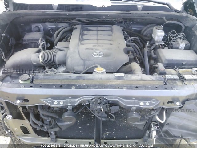 5TFUW5F13EX403689 - 2014 TOYOTA TUNDRA DOUBLE CAB SR/SR5 GRAY photo 10