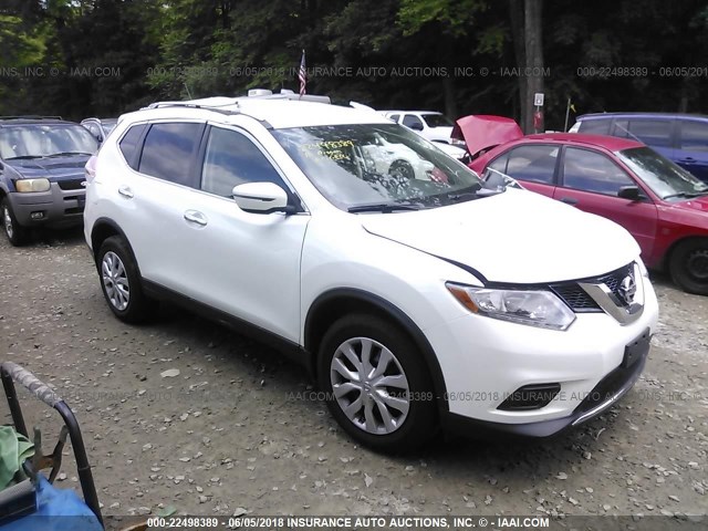 KNMAT2MV5GP610734 - 2016 NISSAN ROGUE S/SL/SV WHITE photo 1