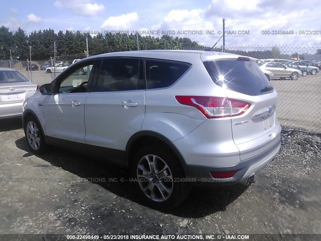 1FMCU0HX1DUB57176 - 2013 FORD ESCAPE SEL SILVER photo 3