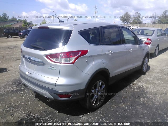 1FMCU0HX1DUB57176 - 2013 FORD ESCAPE SEL SILVER photo 4