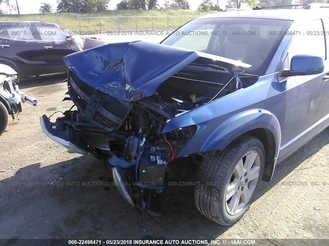 3D4GH57V09T582741 - 2009 DODGE JOURNEY SXT BLUE photo 6