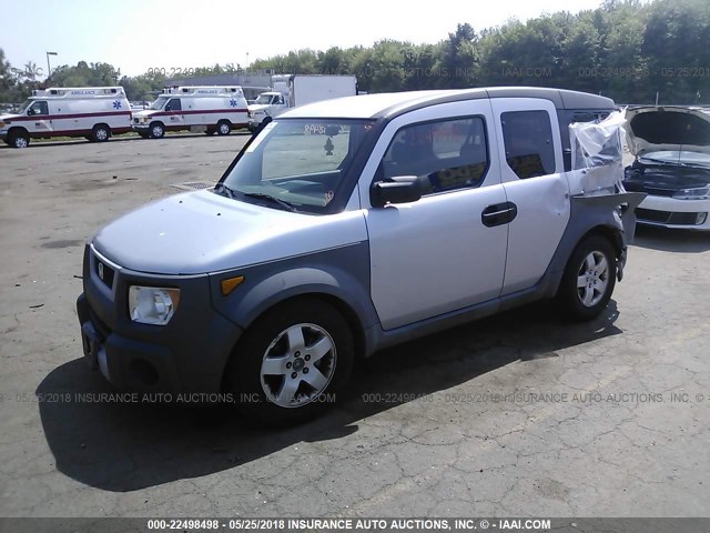 5J6YH28263L020733 - 2003 HONDA ELEMENT DX SILVER photo 2