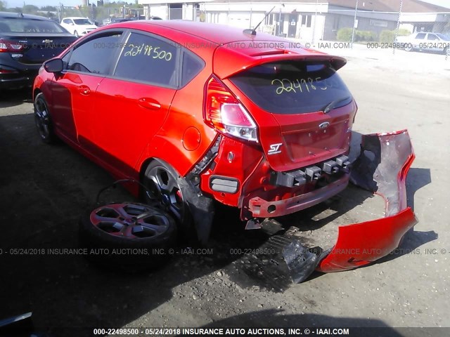 3FADP4GX9EM127590 - 2014 FORD FIESTA ST RED photo 3