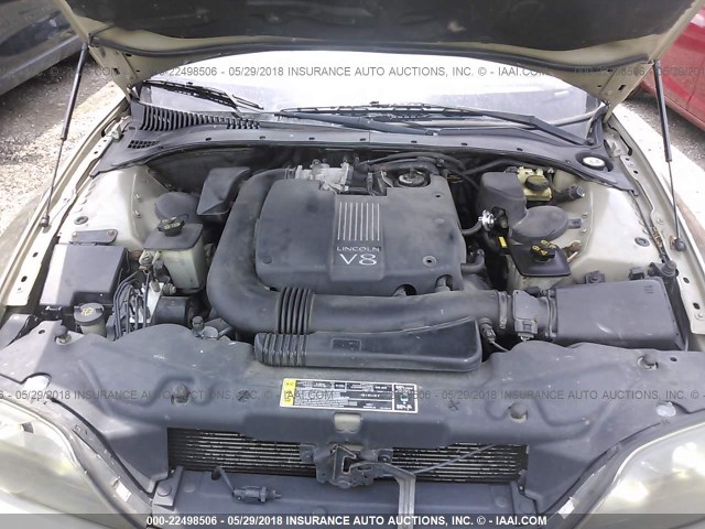 1LNHM87AX2Y625056 - 2002 LINCOLN LS TAN photo 10