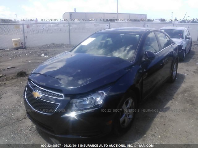 1G1PC5SB2E7157201 - 2014 CHEVROLET CRUZE LT BLUE photo 2