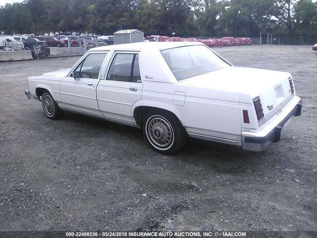 2FABP74F0HX125823 - 1987 FORD CROWN VICTORIA LX WHITE photo 3