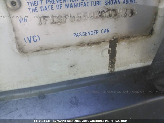 JF1SF6550WG779176 - 1998 SUBARU FORESTER S 白色 照片 9