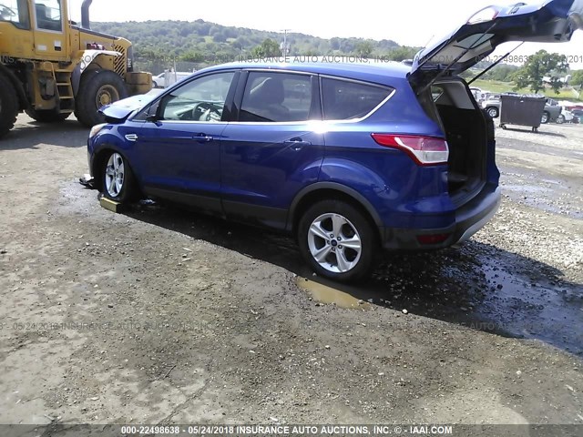 1FMCU0GX3EUD25922 - 2014 FORD ESCAPE SE BLUE photo 3