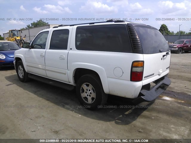 3GNFK16Z95G242456 - 2005 CHEVROLET SUBURBAN K1500 WHITE photo 3