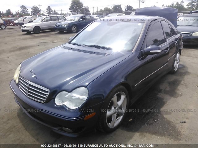 WDBRF64J95F596031 - 2005 MERCEDES-BENZ C 320 Dark Blue photo 2