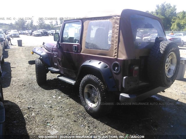 1J4FA49S21P362692 - 2001 JEEP WRANGLER / TJ SPORT PURPLE photo 3