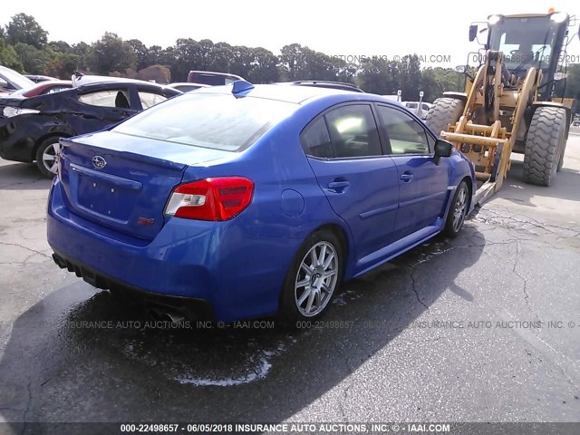 JF1VA2L69F9823678 - 2015 SUBARU WRX STI BLUE photo 4