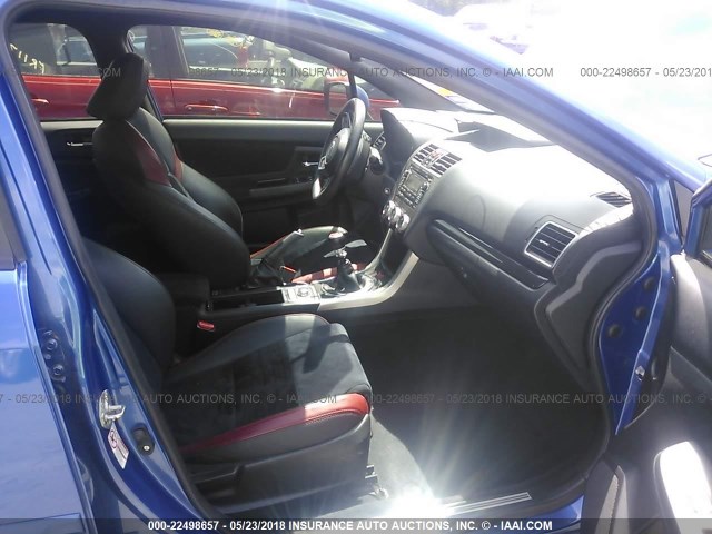 JF1VA2L69F9823678 - 2015 SUBARU WRX STI BLUE photo 5