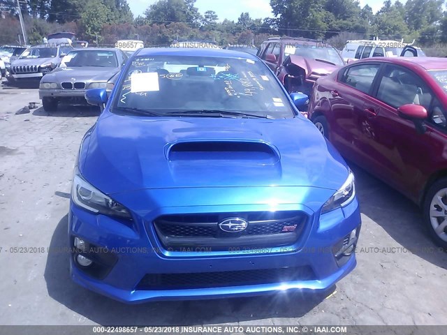 JF1VA2L69F9823678 - 2015 SUBARU WRX STI BLUE photo 6