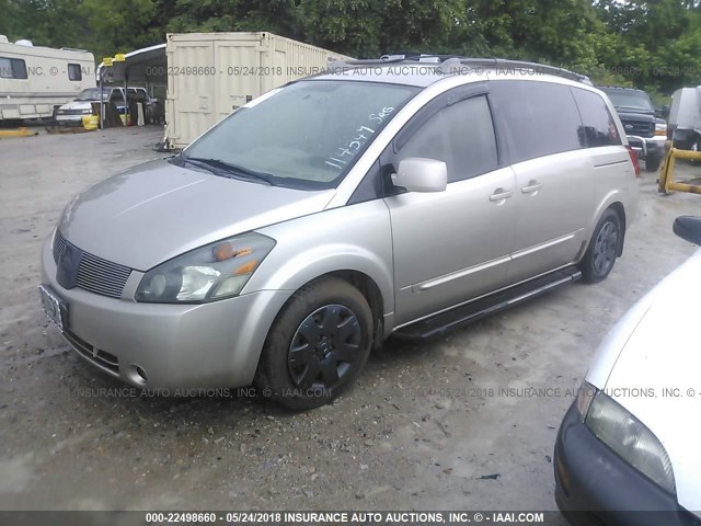 5N1BV28U16N114349 - 2006 NISSAN QUEST S/SE/SL GOLD photo 2