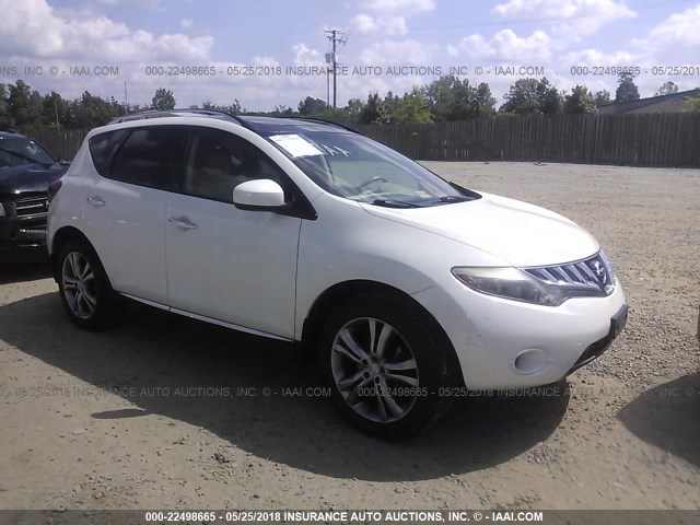 JN8AZ18W59W121887 - 2009 NISSAN MURANO S/SL/LE WHITE photo 1