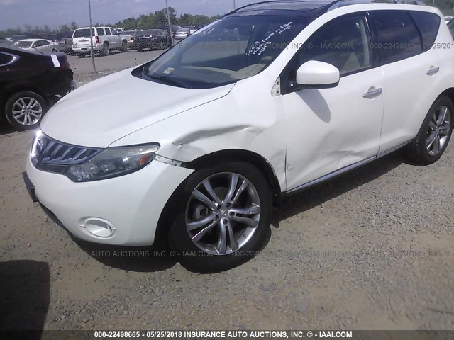 JN8AZ18W59W121887 - 2009 NISSAN MURANO S/SL/LE WHITE photo 6