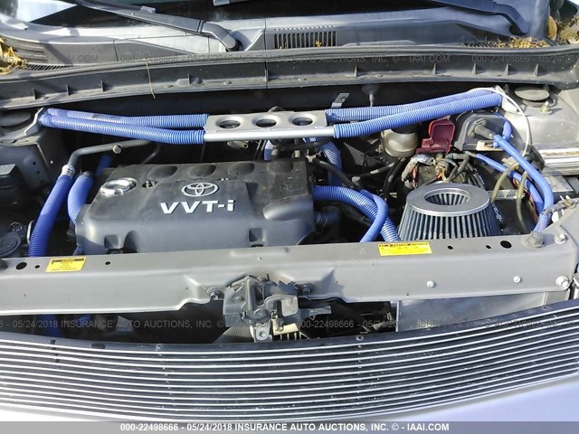 JTLKT324450197347 - 2005 TOYOTA SCION XB GRAY photo 10