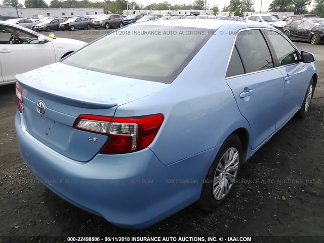 4T4BF1FK9CR191020 - 2012 TOYOTA CAMRY SE/LE/XLE Light Blue photo 4