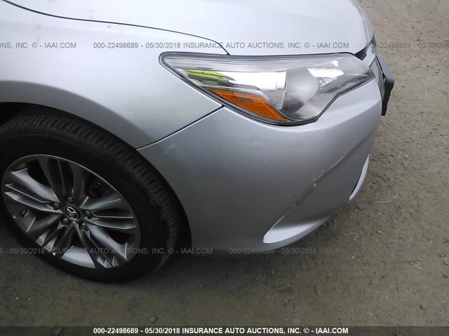 4T1BF1FK0GU146533 - 2016 TOYOTA CAMRY LE/XLE/SE/XSE SILVER photo 6