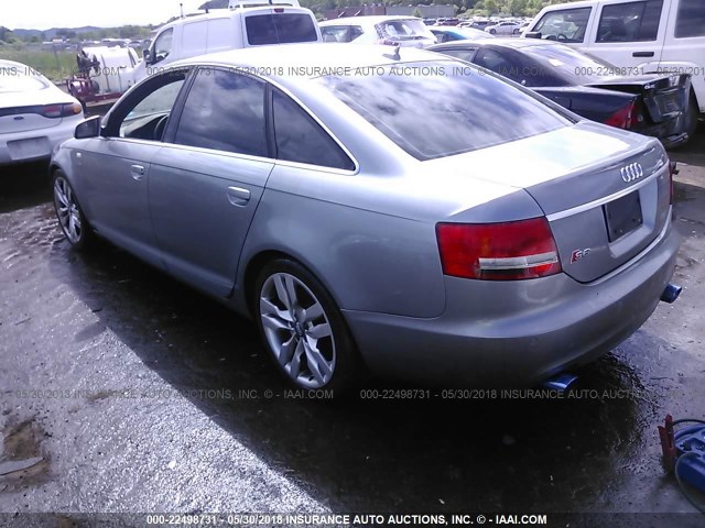 WAUGN74F67N038320 - 2007 AUDI S6 QUATTRO SILVER photo 3