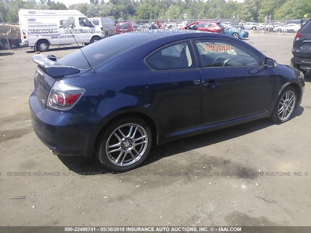 JTKDE3B71A0305712 - 2010 TOYOTA SCION TC BLUE photo 4