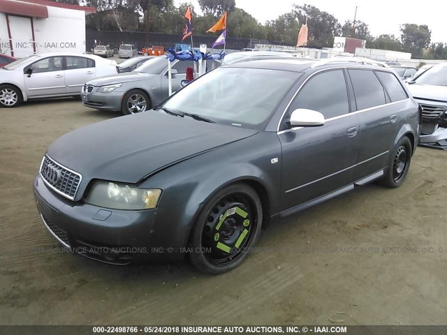 WAUXL68E64A181336 - 2004 AUDI S4 AVANT QUATTRO GRAY photo 2