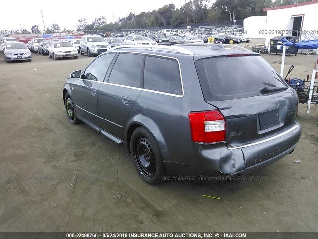 WAUXL68E64A181336 - 2004 AUDI S4 AVANT QUATTRO GRAY photo 3