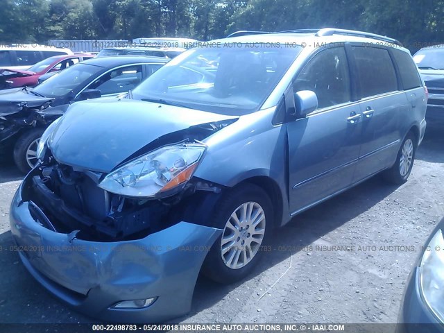 5TDZK22C08S149683 - 2008 TOYOTA SIENNA XLE/XLE LIMITED BLUE photo 2