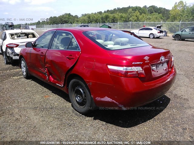 4T1BE46K57U027218 - 2007 TOYOTA CAMRY NEW GENERAT CE/LE/XLE/SE RED photo 3